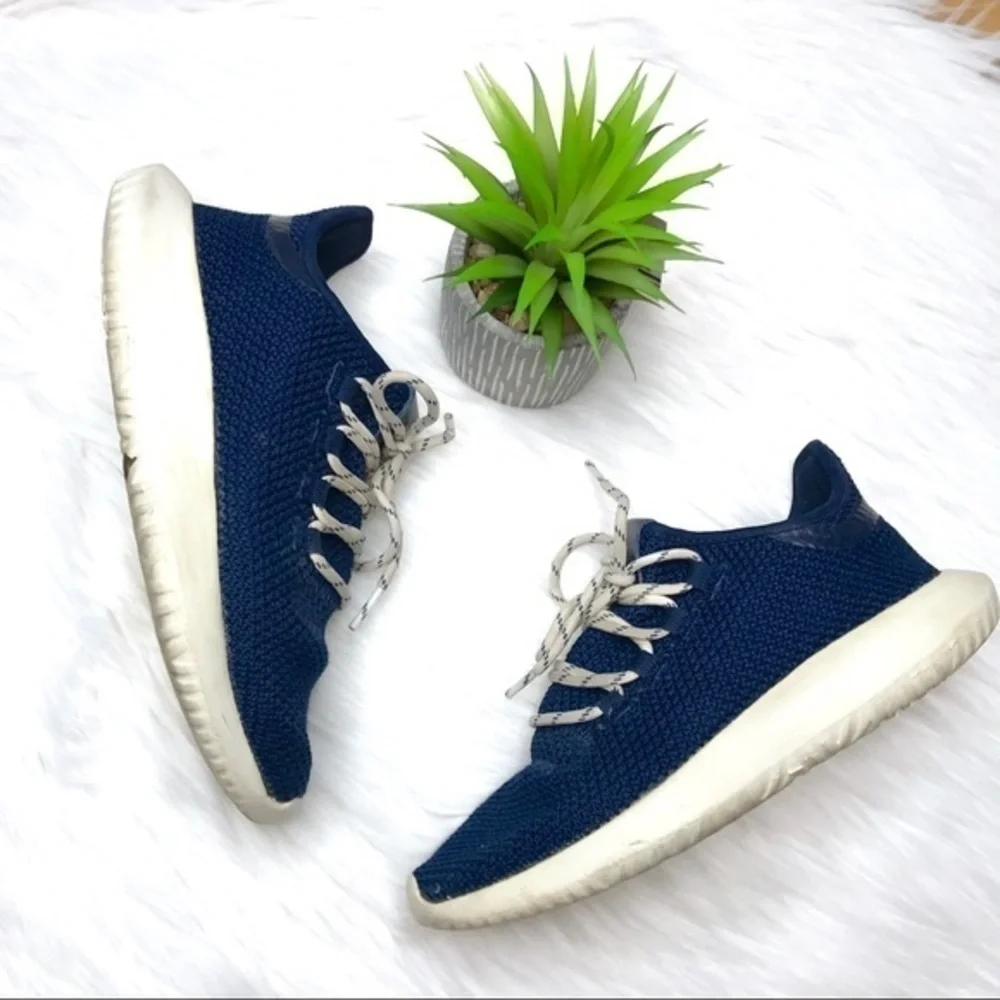 𝅺adidas Originals Tubular Boys Navy Knit Sneakers